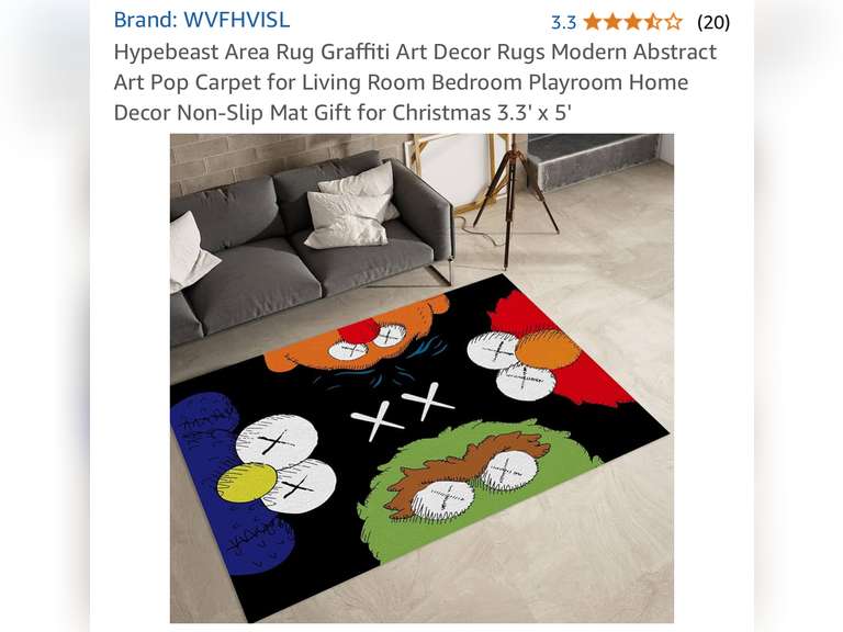 Hypebeast Area Rug 5 x 7