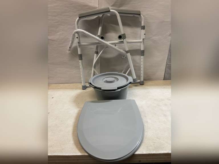 Medline 3-in-1 Steel Bedside Commode