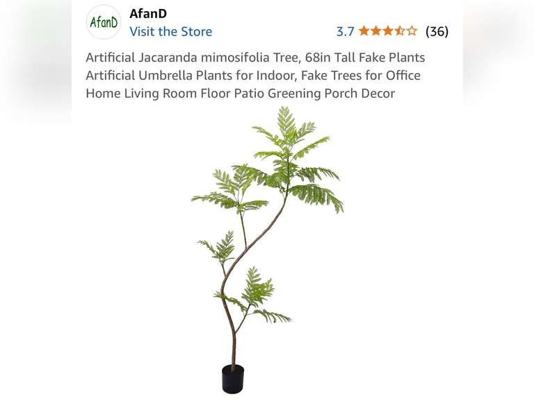 Artificial Jacaranda mimosifolia Tree 5.7 Ft