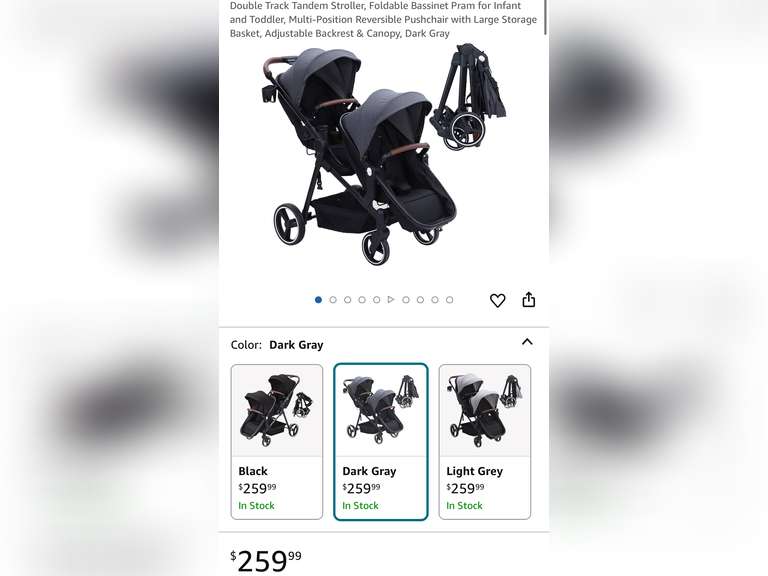 Double Track Tandem Stroller