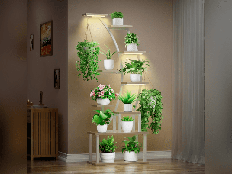 Plant Stand Indoor with Grow Lights