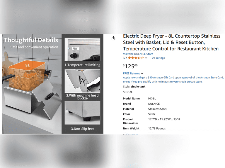 Dulnice Electric Deep Fryer