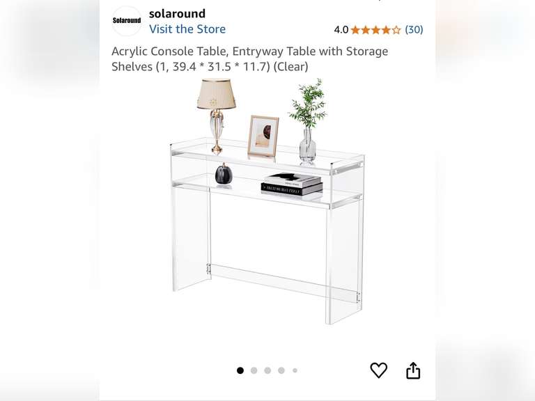 Acrylic Console Table,