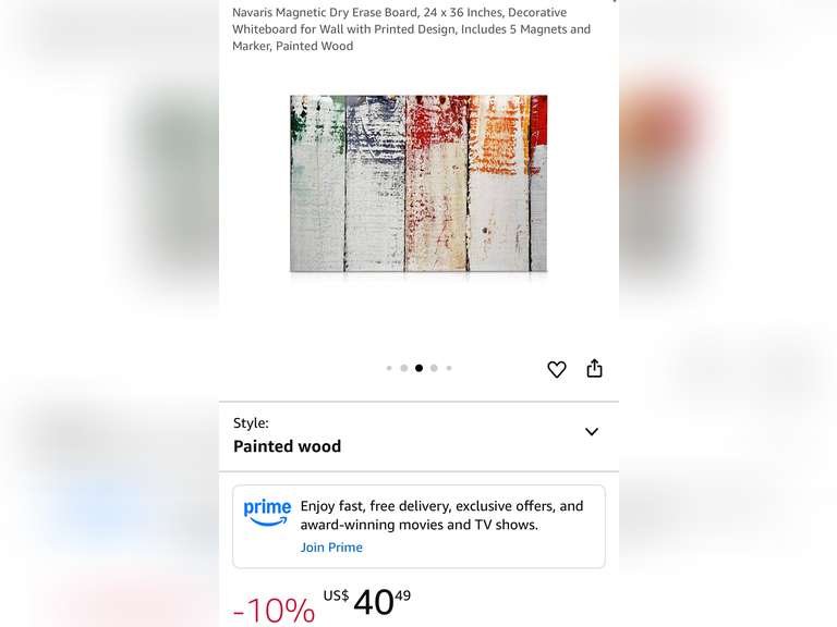 Navaris Magnetic Dry Erase Board, 24 x 36 Inches