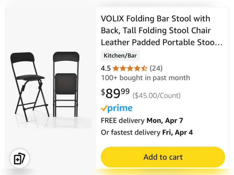 VOLIX Folding Bar Stools