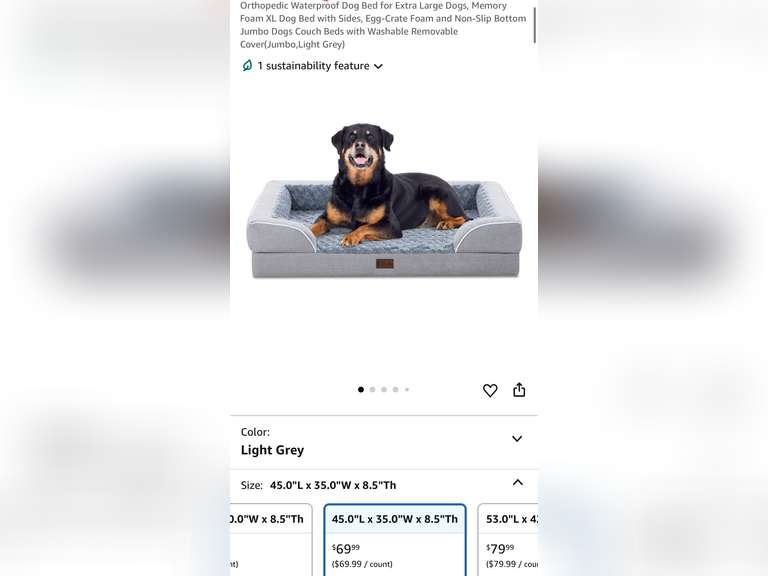 Orthopedic Waterproof Dog Bed for Extra Large Dogs