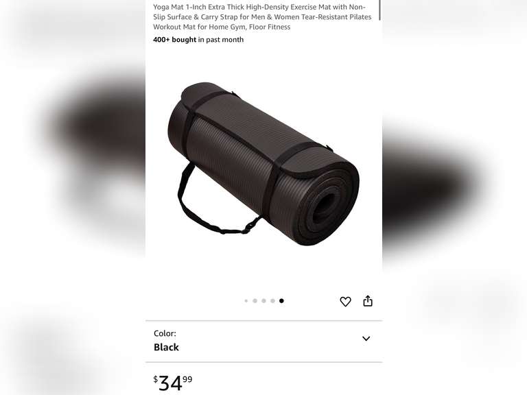 Yoga Mat 1-Inch Extra Thick