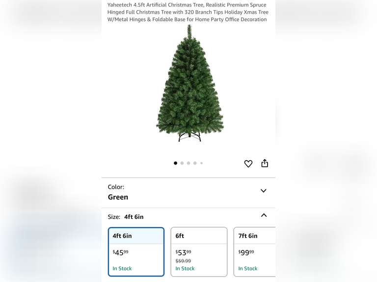4.5ft Artificial Christmas Tree,