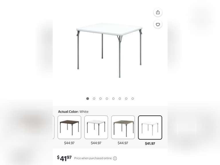 Mainstays folding card table