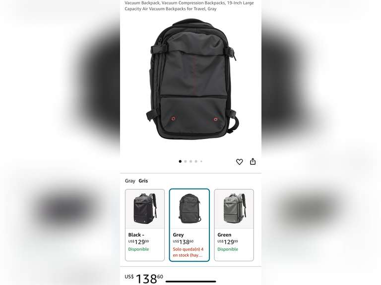 Vacuum Backpack, Vacuum Compression Backpacks, 19-Inch Large Capacity