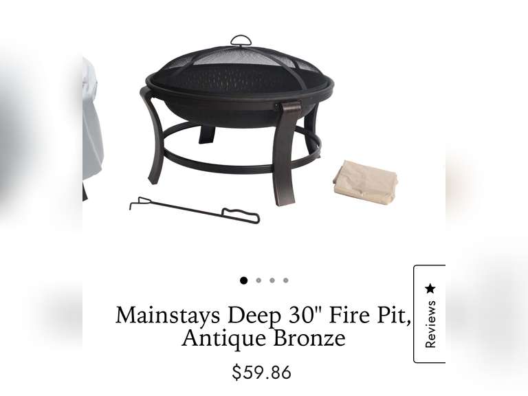 Mainstays Deep 30" Fire Pit