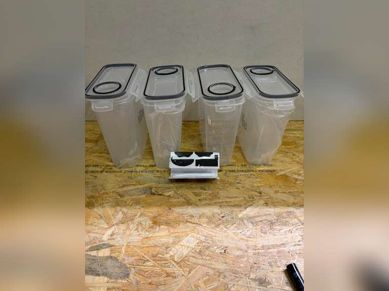 Vtopmart Cereal Airtight Storage Containers Set of 4 - 135.2 fl oz, Clear and Black