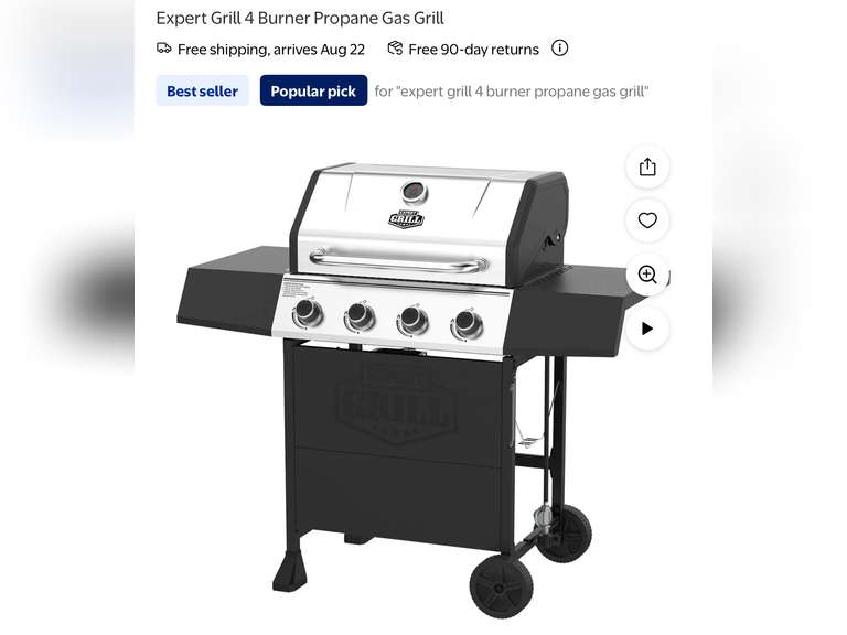 Expert Grill 4 Burner Propane Gas Grill
