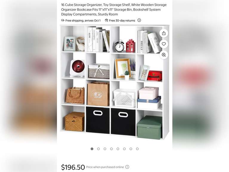 16 Cube Storage Organizer, Toy Storage Shelf