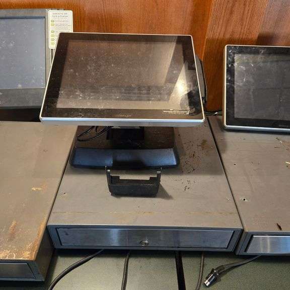 (1) Posiflex POS Terminal First Data Card Reader/Printer and Cash Box ...