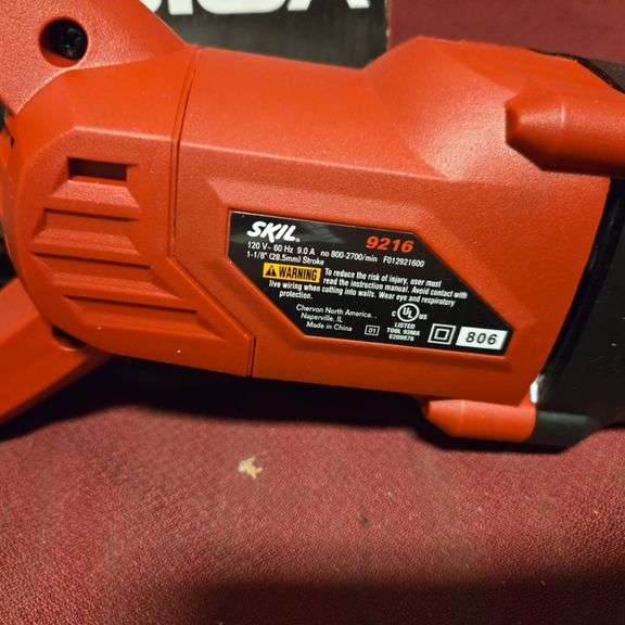 New Skil Variable Speed Reciprocating Saw with 28.5mm Stroke - Model # 9216 - 120 Volts, 1 Phase,...
