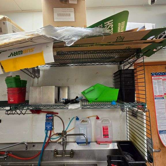 (2) Metro Style Epoxy Coated Wall Shelves - 48" x 18" - NSF Approved - (Contents Not Included)