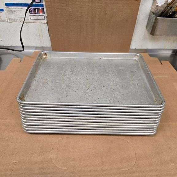 (12) Half Size Aluminum Sheet Pans - 18" x 13"