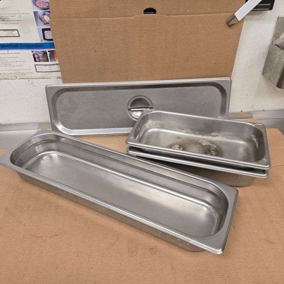 (2) Vollrath Super Food Pan II Third Size 2-1/2" Deep Stainless Steel Hotel Pans - NSF Approved, ...