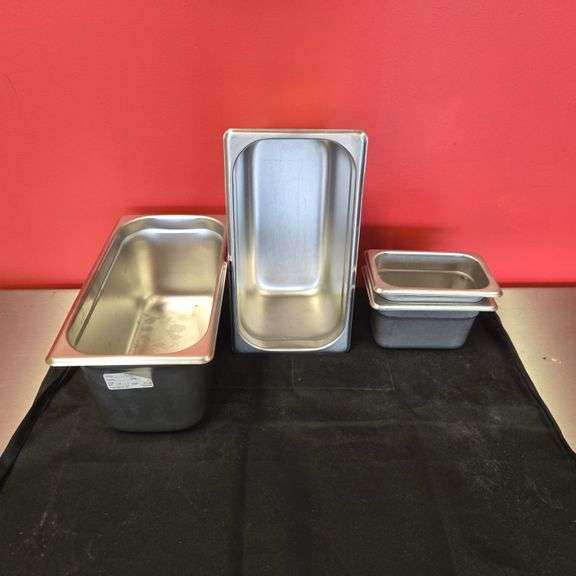 (2) Winco Third Size 6" Deep Stainless Steel Hotel Pan - Model # SPJP-306 - NSF Approved, (2) Sup...