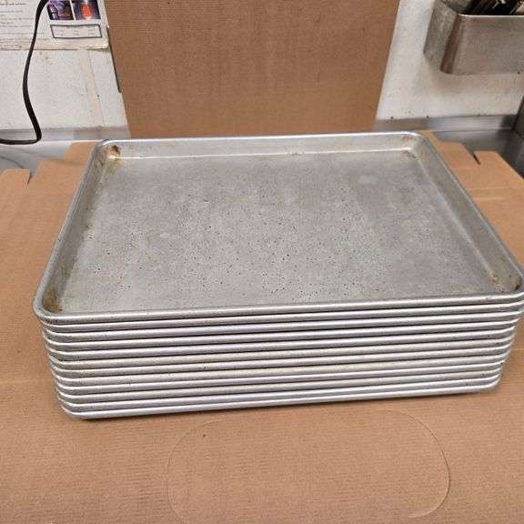(12) Half Size Aluminum Sheet Pans - 18" x 13"