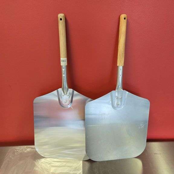 (1) New Choice 12" x 14" Aluminum Pizza Peel with 12" Wood Handle - Model # 407PPA121426, (1) Cho...