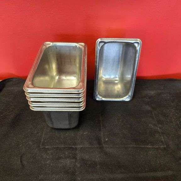 (6) Vollrath Ninth Size 4" Deep Stainless Steel Hotel Pans - Model # 3094-2 - NSF Approved