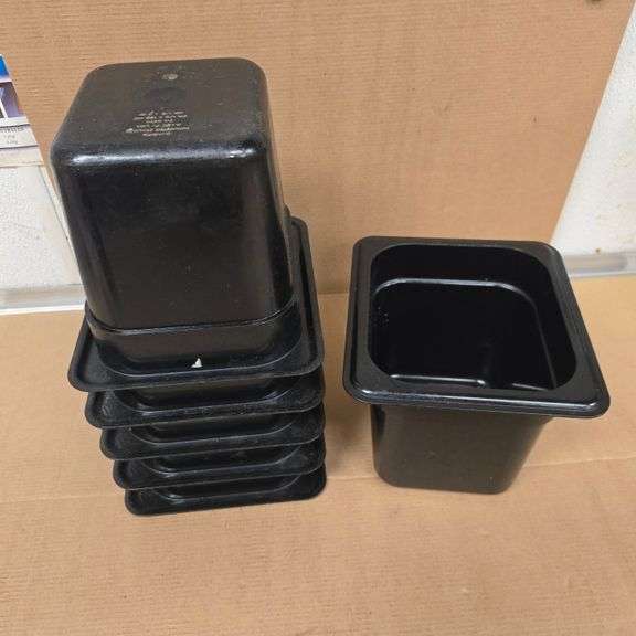 (6) Cambro Sixth Size 6" Deep Polycarbonate Food Pans - Model # 66CW - NSF Approved