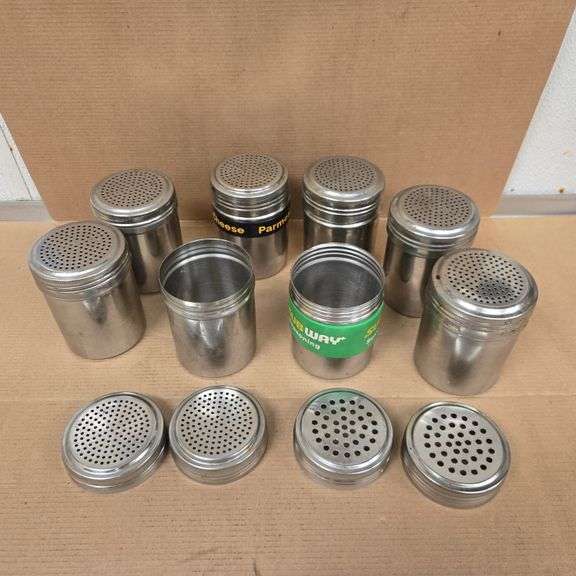 (8) Stainless Steel Dredges with Lids