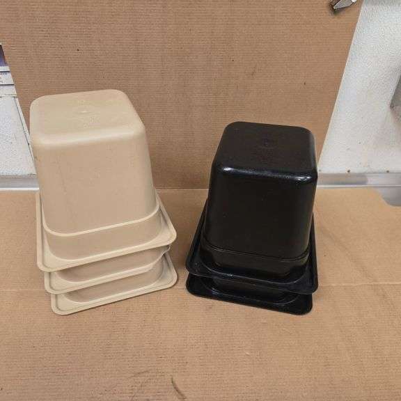 (5) Sixth Size 6" Deep Polycarbonate Food Pans - NSF Approved