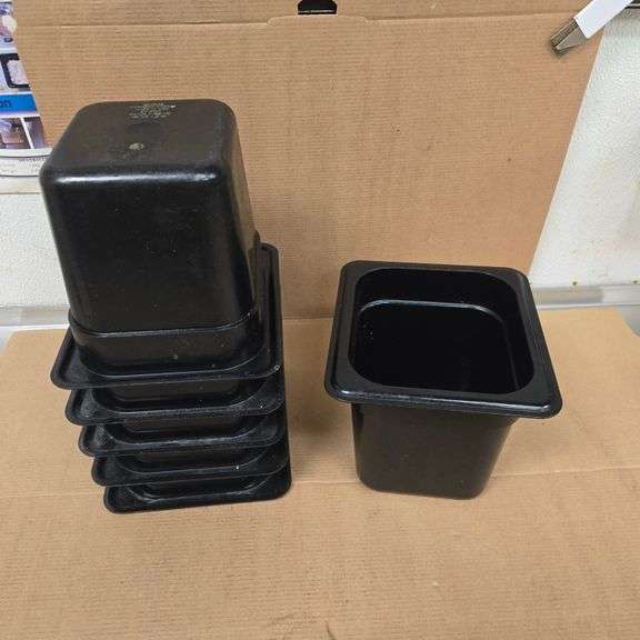 (6) Cambro Sixth Size 6" Deep Polycarbonate Food Pans - Model # 66CW - NSF Approved