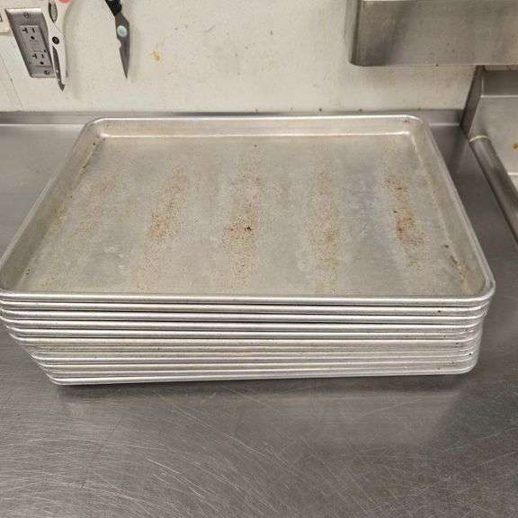 (12) Half Size Aluminum Sheet Pans - 18" x 13"