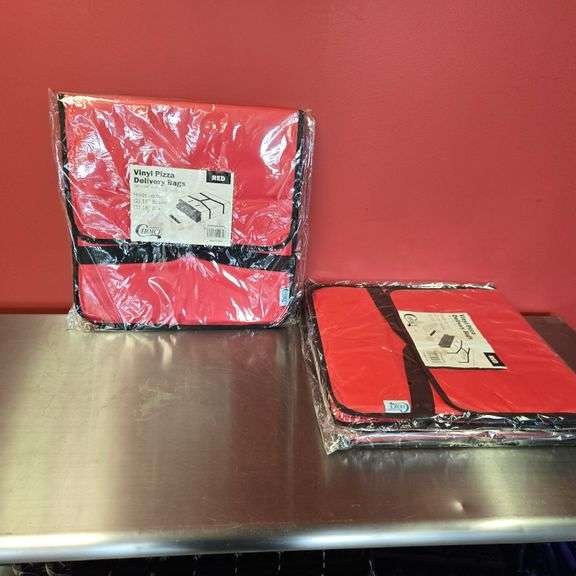 (3) New Choice Vinyl Pizza Delivery Bags - Model # 124PIBAG2VNL - 18" x 18" x 5"