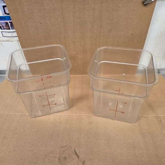 (2) Cambro 4qt Storage Containers - Model # 4SFSCW