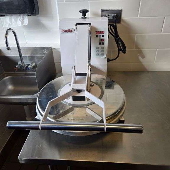 Estella Dual Heated Dough Press with 18" Plate - Model # 348DPC18P - 120 Volts; 1 Phase; 1200 Wat...