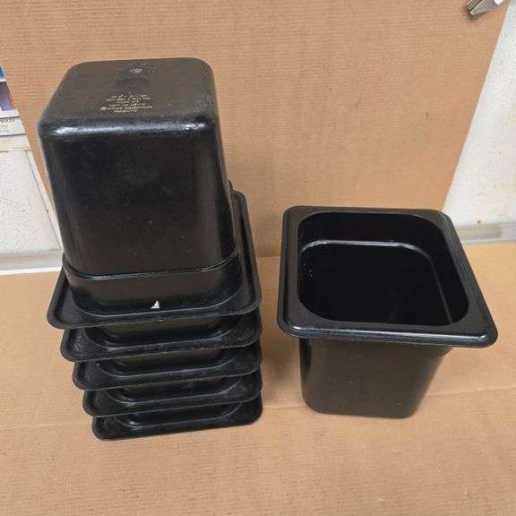 (6) Cambro Sixth Size 6" Deep Polycarbonate Food Pans - Model # 66CW - NSF Approved