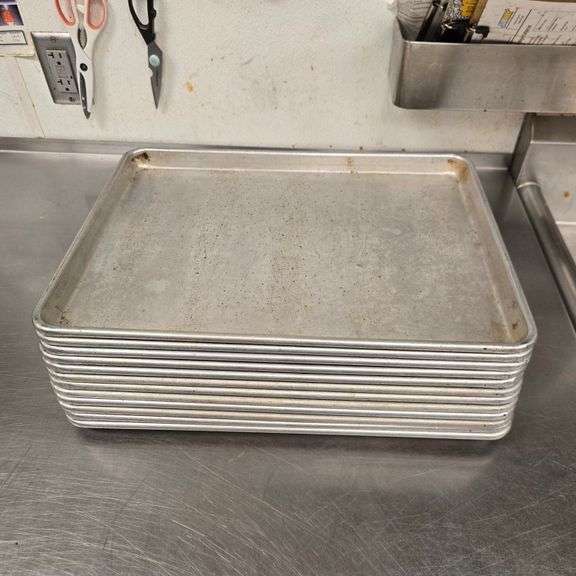 (12) Half Size Aluminum Sheet Pans - 18" x 13"
