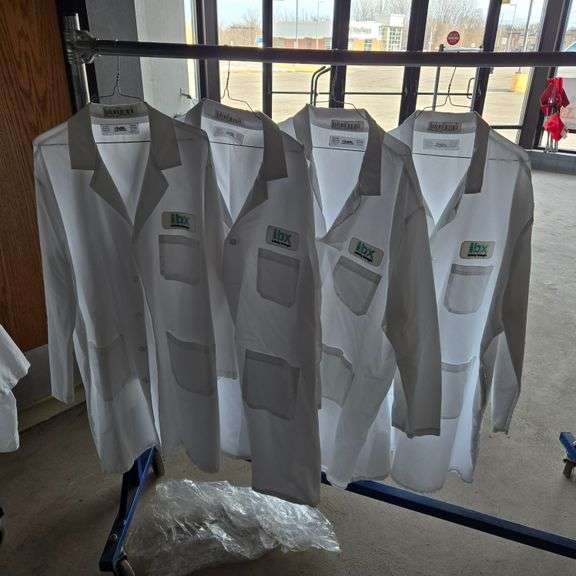 Rack of XL, XXL, 3XL, and 4XL Lab coats - (Rack Not Included)