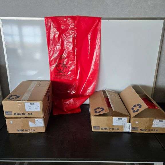 (2) New Boxes of High performance Liners Biohazard Bags - 43" x 49", (2) Open Boxes of High perfo...