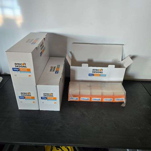 (40) New Racks of Apricot Designs 550ul EZ Load Pipette Tips - 96 Tips per Rack