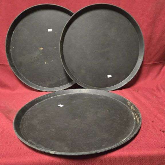 (3) Non-Slip Polycarbonate Serving Trays -
