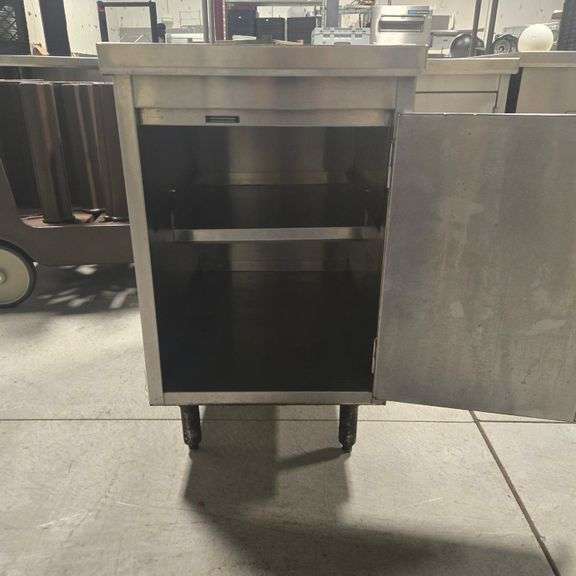 Stainless Steel Work Table with One Door and Magnetic Lock - 20" x  30" x  34"