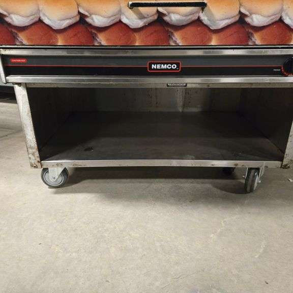 Nemco Stainless Steel Equipment Stand on Casters with Stainless Steel Undershelf - 35" x  23.5" x...