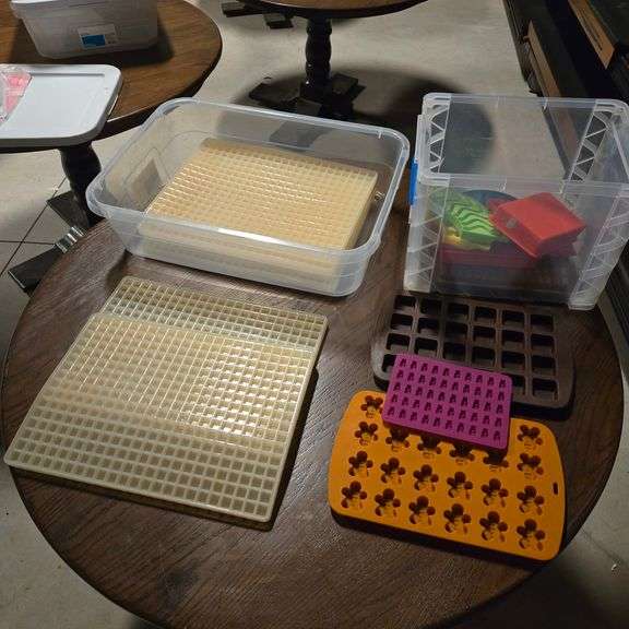 (6) Assorted Silicone Candy Molds, (1) Box of Assorted Candy Molds