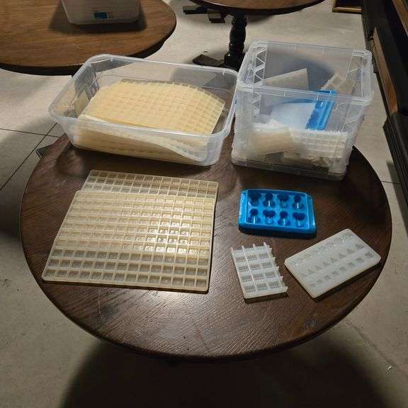 (9) Assorted Silicone Candy Molds with THC Logos, (1) Box of Assorted Candy Molds with THC Logos
