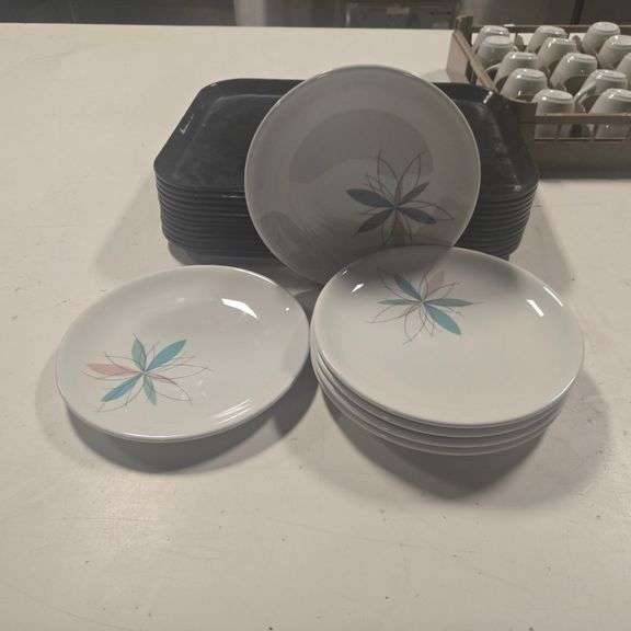 (24) Shenango 9-1/2" Ceramic Plates with Flower Decal