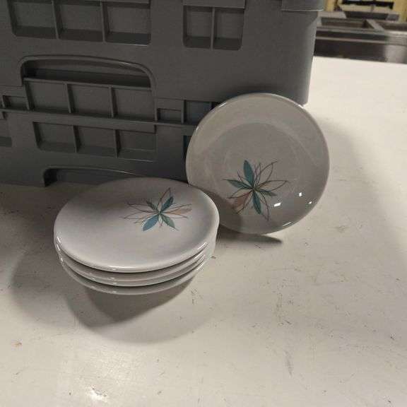 (24) Shenango Ceramic 6" Bread Plates with Flower Decal