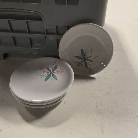 (24) Shenango Ceramic 6" Bread Plates with Flower Decal