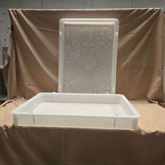 (7) WRH Polycarbonate Dough Boxes - Model # BB1826-2.5b - 18"x 26" x 2.5" - NSF Approved