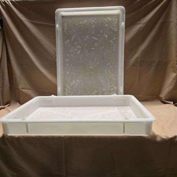 (7) WRH Polycarbonate Dough Boxes - Model # BB1826-2.5b - 18"x 26" x 2.5" - NSF Approved
